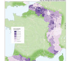 Taux de chômage dans les espaces frontaliers sur les frontières françaises