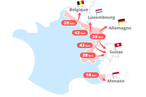 Une étude de l'INSEE analyse en détail les déplacements des travailleurs frontaliers aux frontières françaises