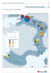 Population des agglomérations transfrontalières sur les frontières françaises